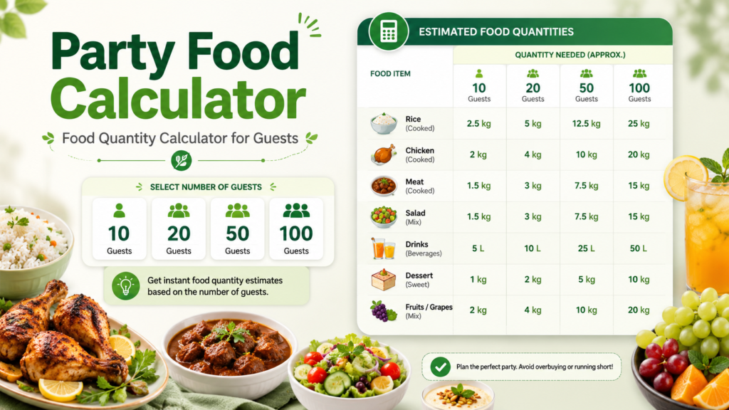 party food calculator