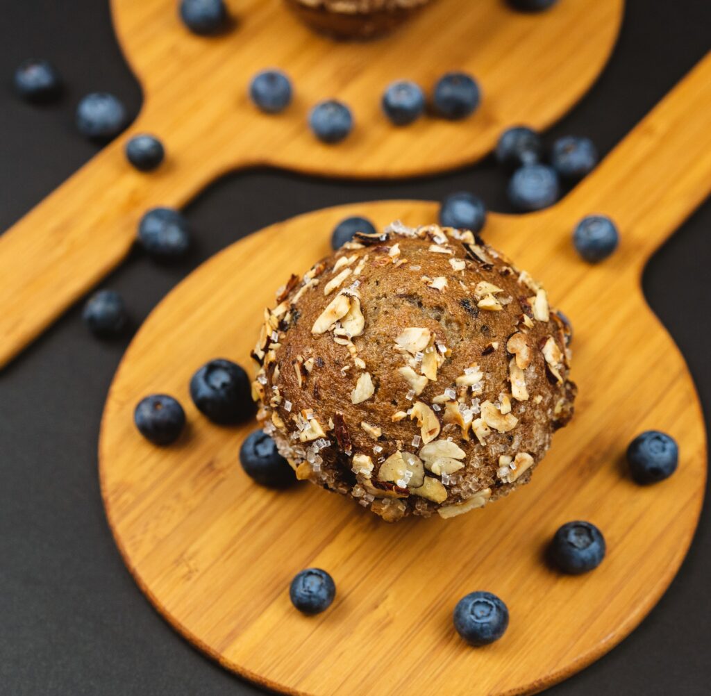small batch blueberry muffins for two