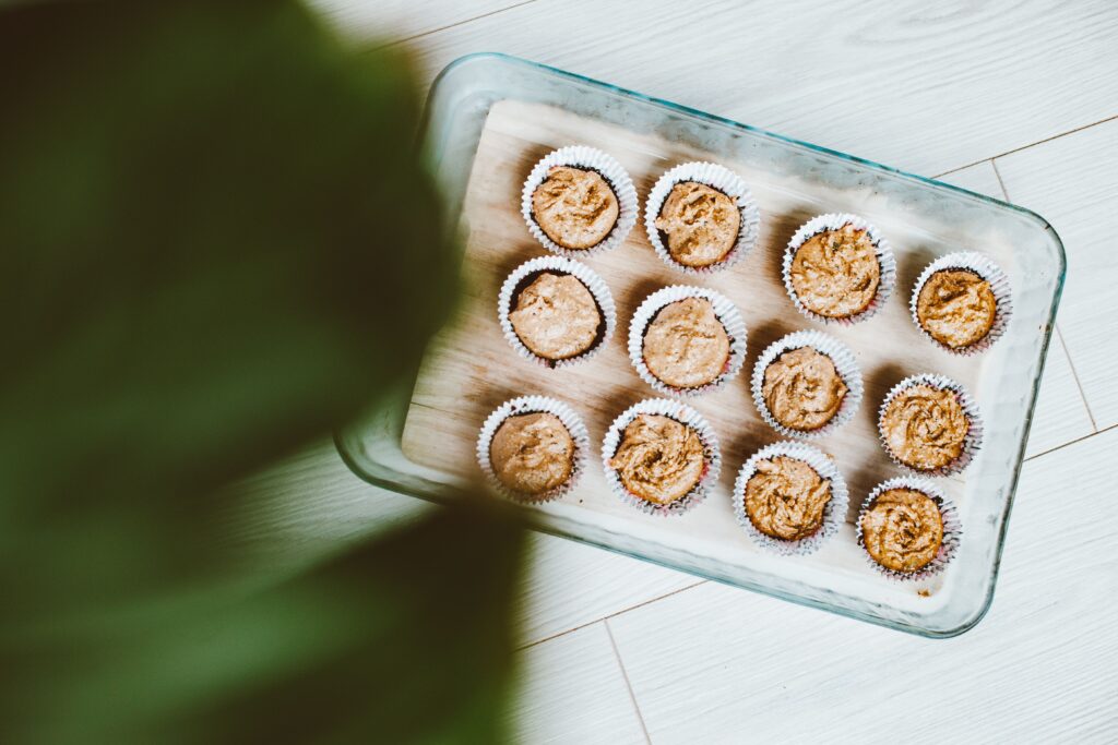 small batch banana muffins with one banana